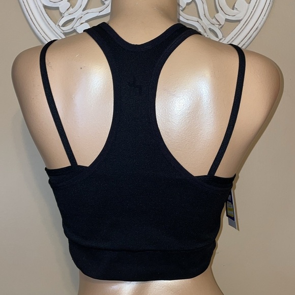 JoyLab women’s large sports bra double layer black seamless high neck NWT - Picture 5 of 11